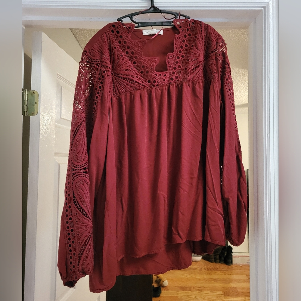 Cactus and Pearl Blouse Large